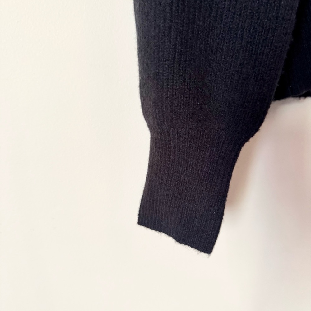 Madewell Melwood Square-Neck Pullover Sweater True Black Coziest Yarn Size M - Picture 9 of 12
